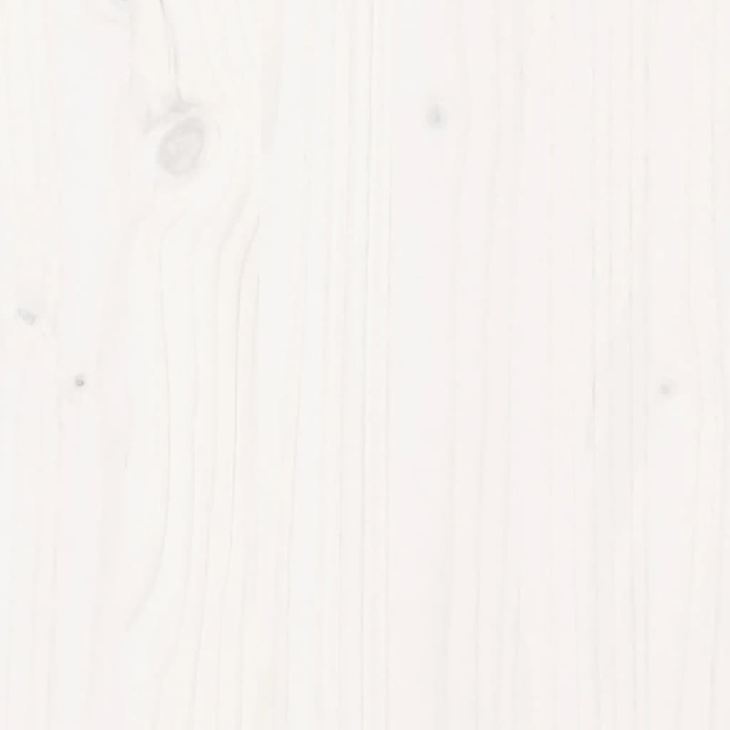 vidaXL Sodo lovelis, baltas, 180x31x31cm, pušies medienos masyvas