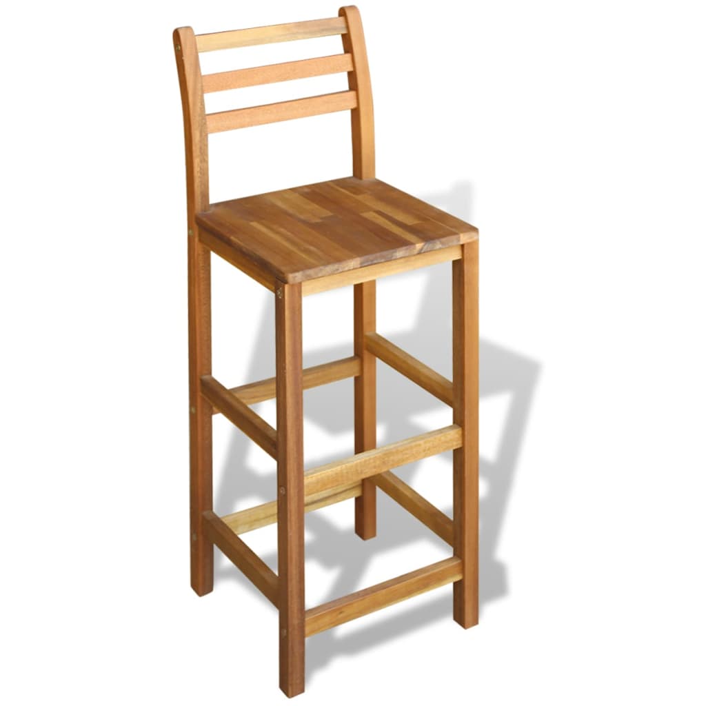 vidaXL Baro kėdės, 2 vnt., akacijos medienos masyvas
