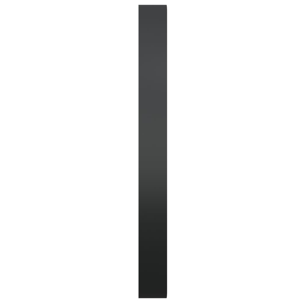 vidaXL Sieninis veidrodis, juodos spalvos, 30cm