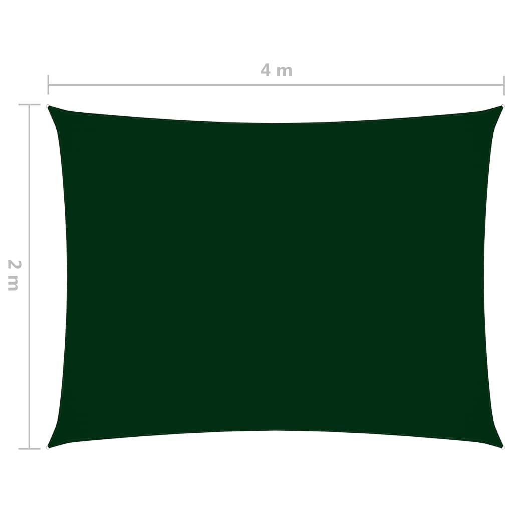vidaXL Uždanga nuo saulės, tamsiai žalia, 2x4m, oksfordo audinys
