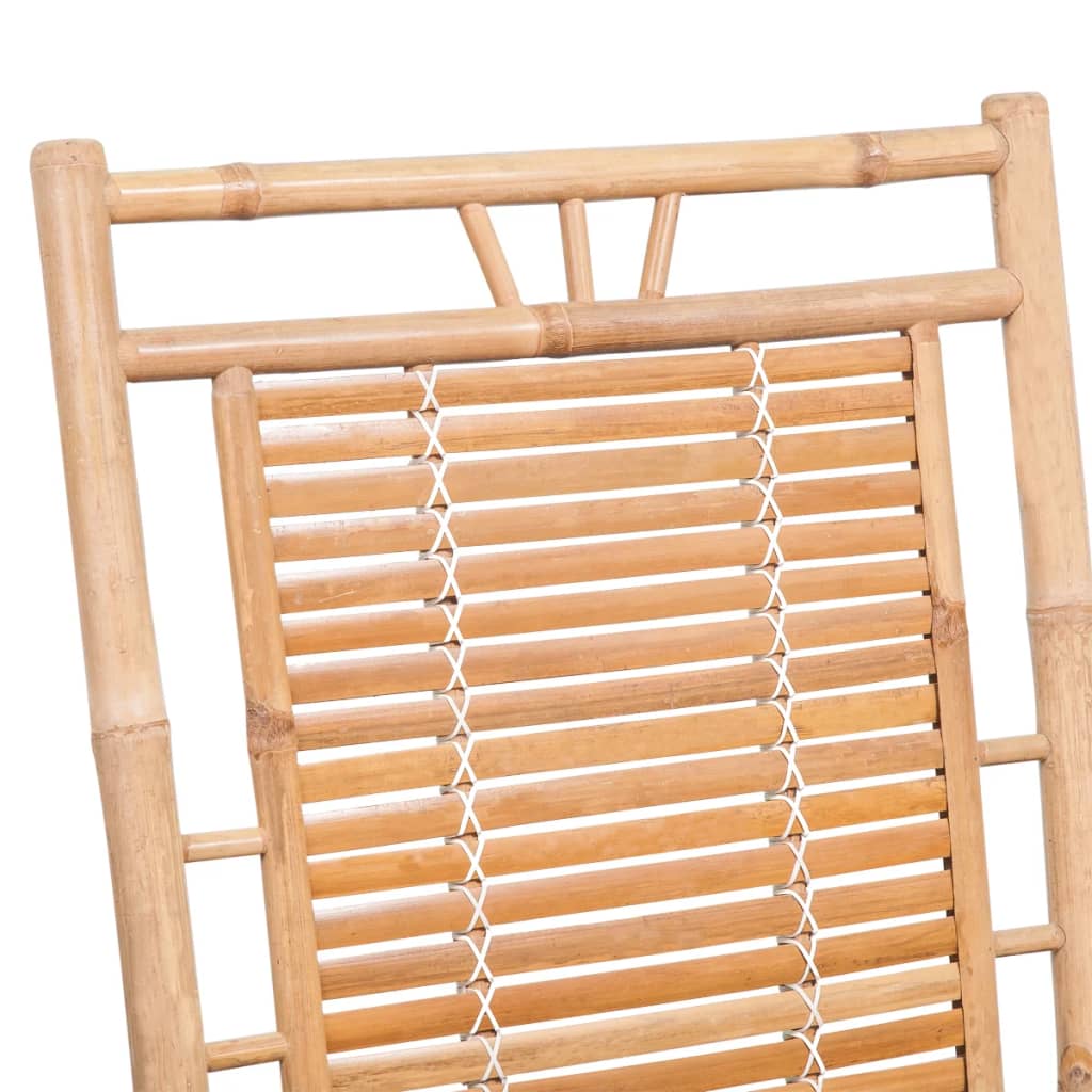 vidaXL Supama kėdė su pagalvėle, bambukas (41894+43185)