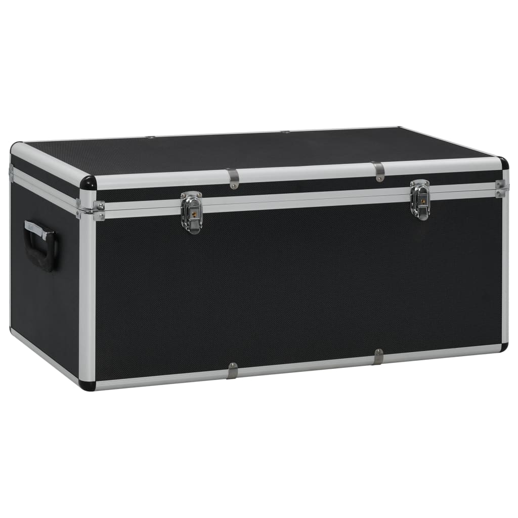 vidaXL Dėžės daiktams, 3 vnt., juodos spalvos, aliuminis