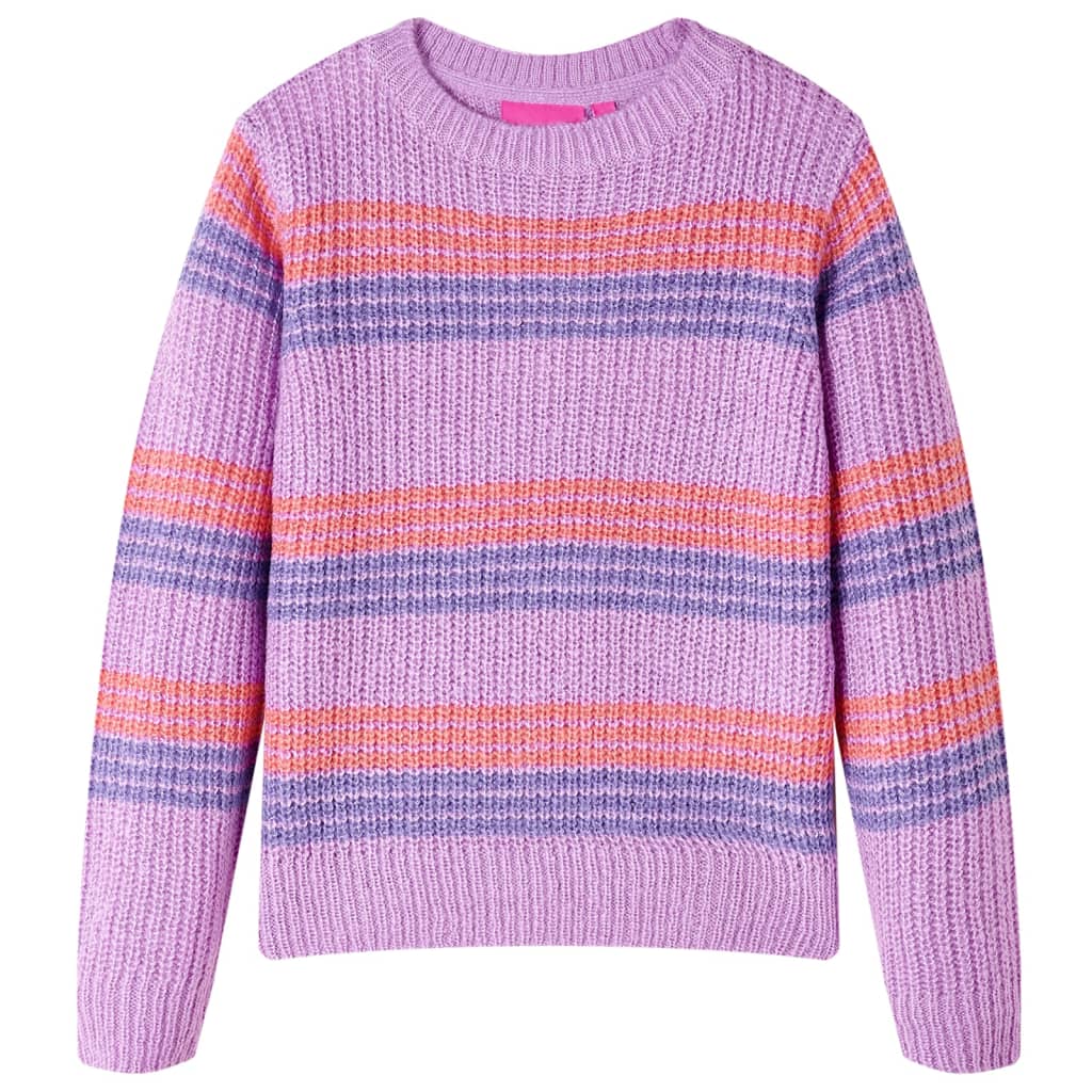 Vaikiškas megztinis, alyvinis/rožinis, megztas, dryžuotas, 92 dydžio