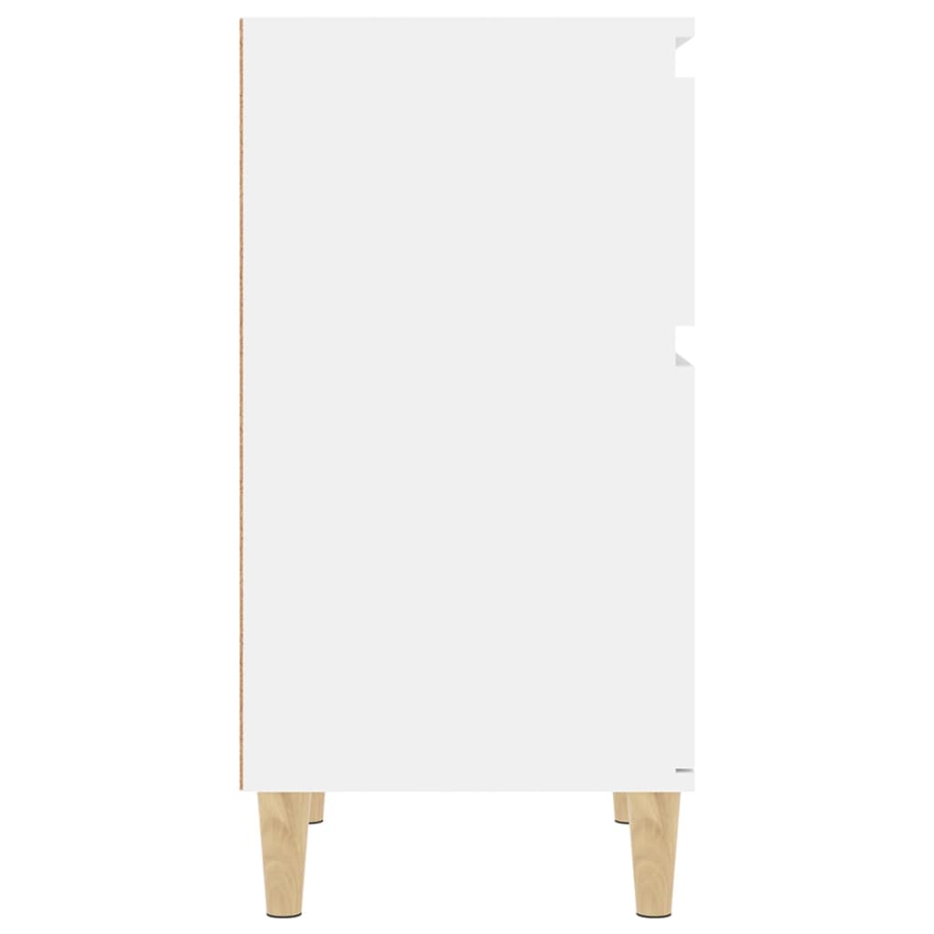 vidaXL Naktinė spintelė, baltos spalvos, 40x35x70cm, blizgi