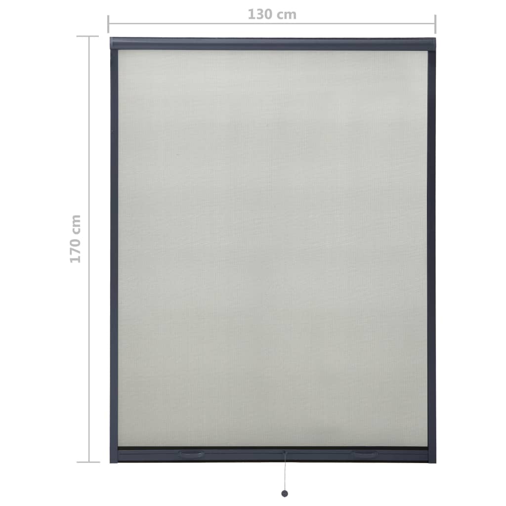 vidaXL Tinklelis nuo vabzdžių langams, antracito, 130x170cm