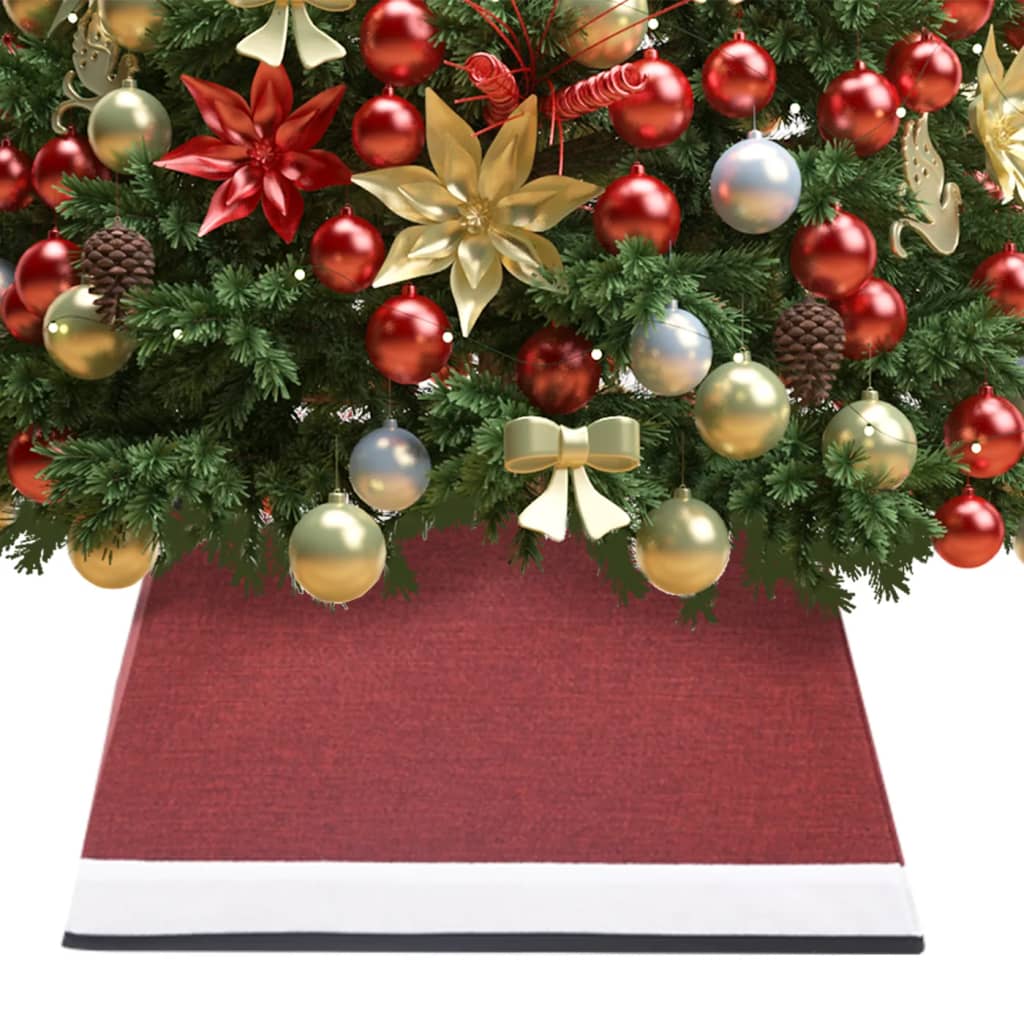 vidaXL Kalėdų eglutės stovo apvadas, raudonas ir baltas, 48x48x25cm