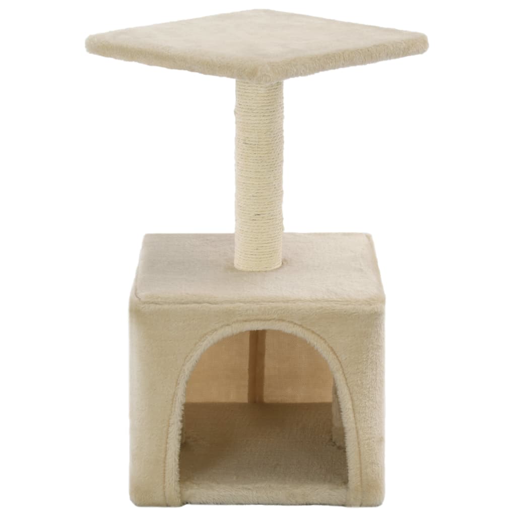 vidaXL Draskyklė katėms su stovu iš sizalio, 55 cm, smėlio spalvos