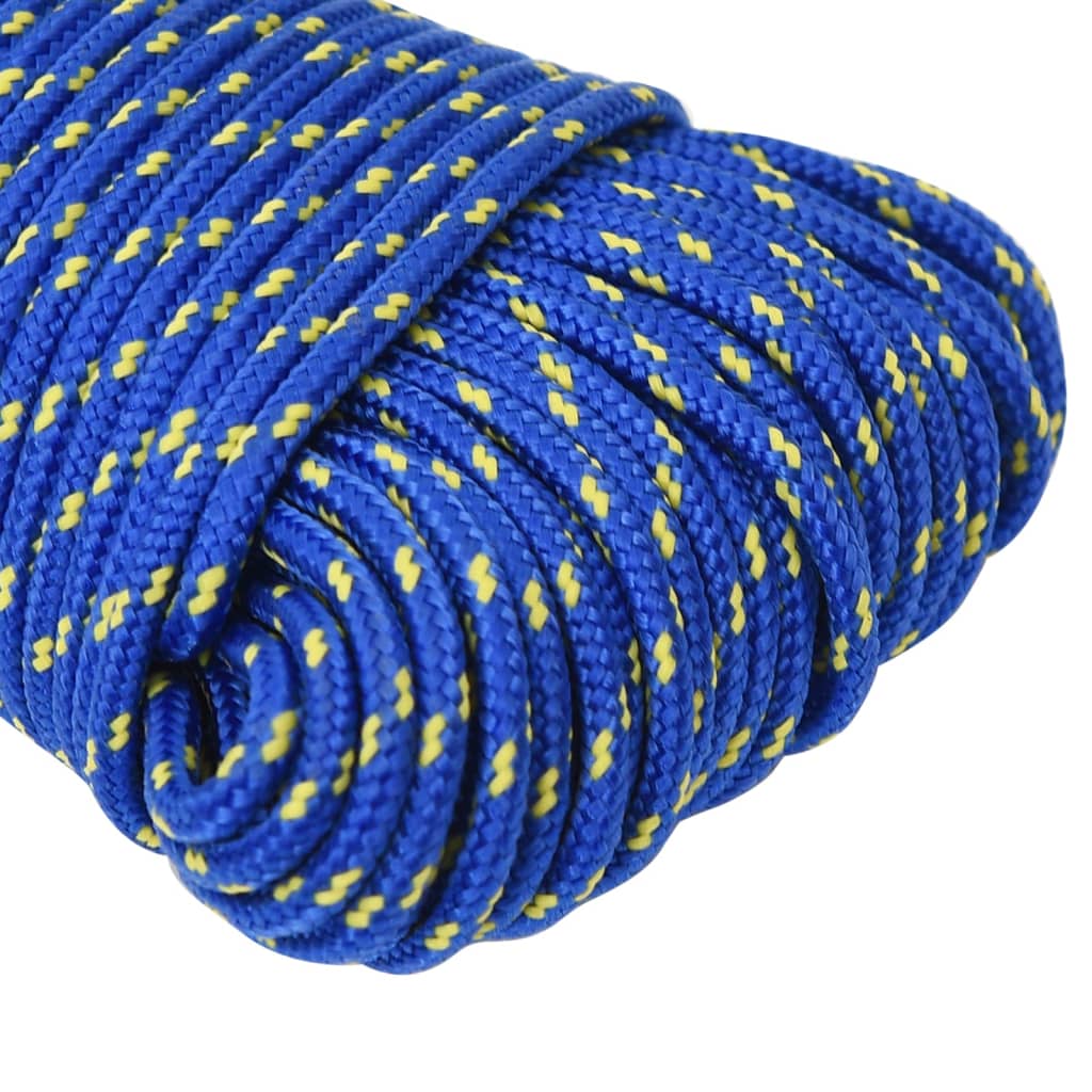 vidaXL Valties virvė, mėlynos spalvos, 5mm, 500m, polipropilenas