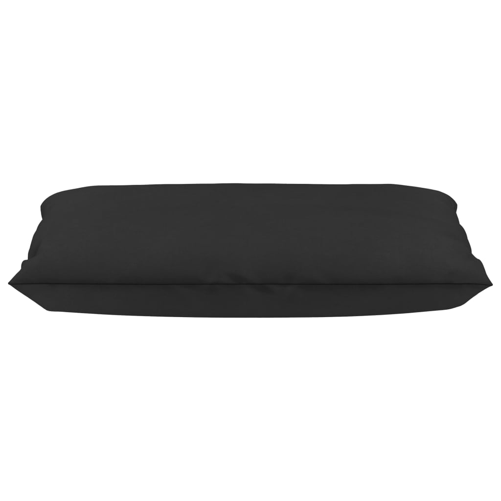 vidaXL Pagalvėlės sofai iš palečių, 3vnt., juodos spalvos, audinys