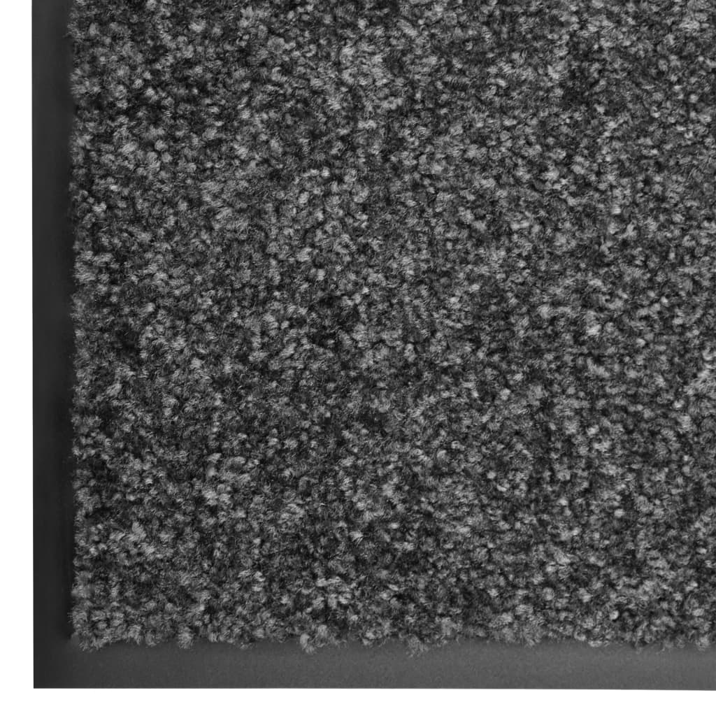 vidaXL Durų kilimėlis, antracito spalvos, 60x90cm, plaunamas