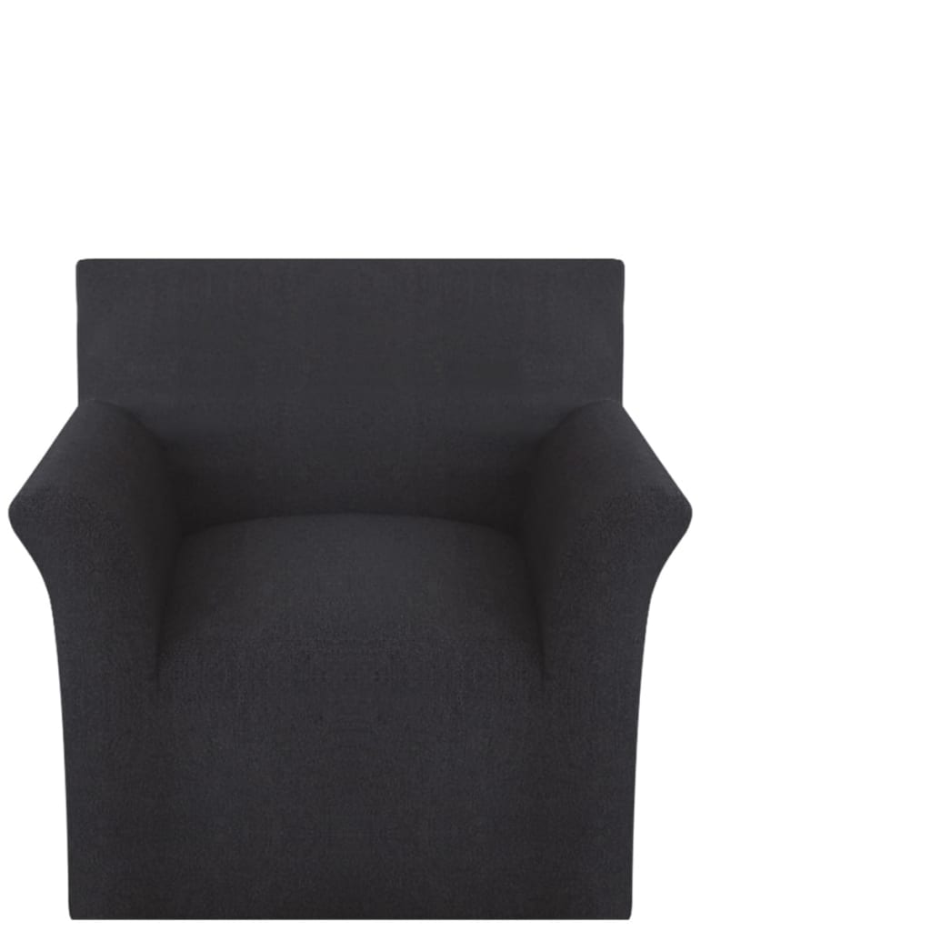 vidaXL Tamprus sofos užvalkalas, juodas, džersio medvilnė