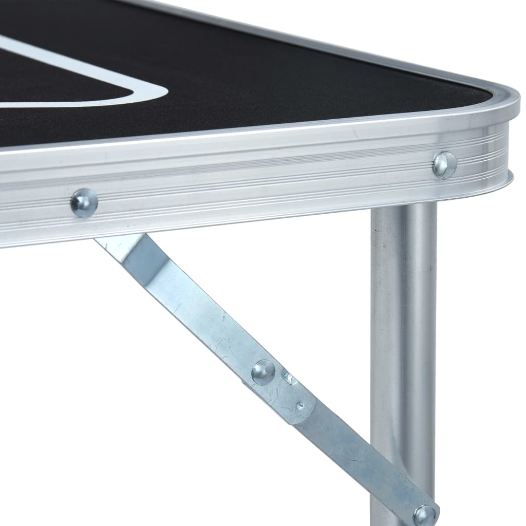 vidaXL Beer Pong žaidimo stalas, juodas, 240 cm, sulankstomas