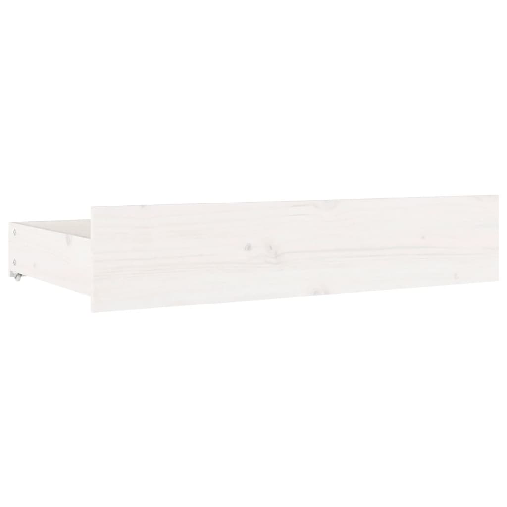 vidaXL Lovos rėmas su stalčiais, baltos spalvos, 120x200cm
