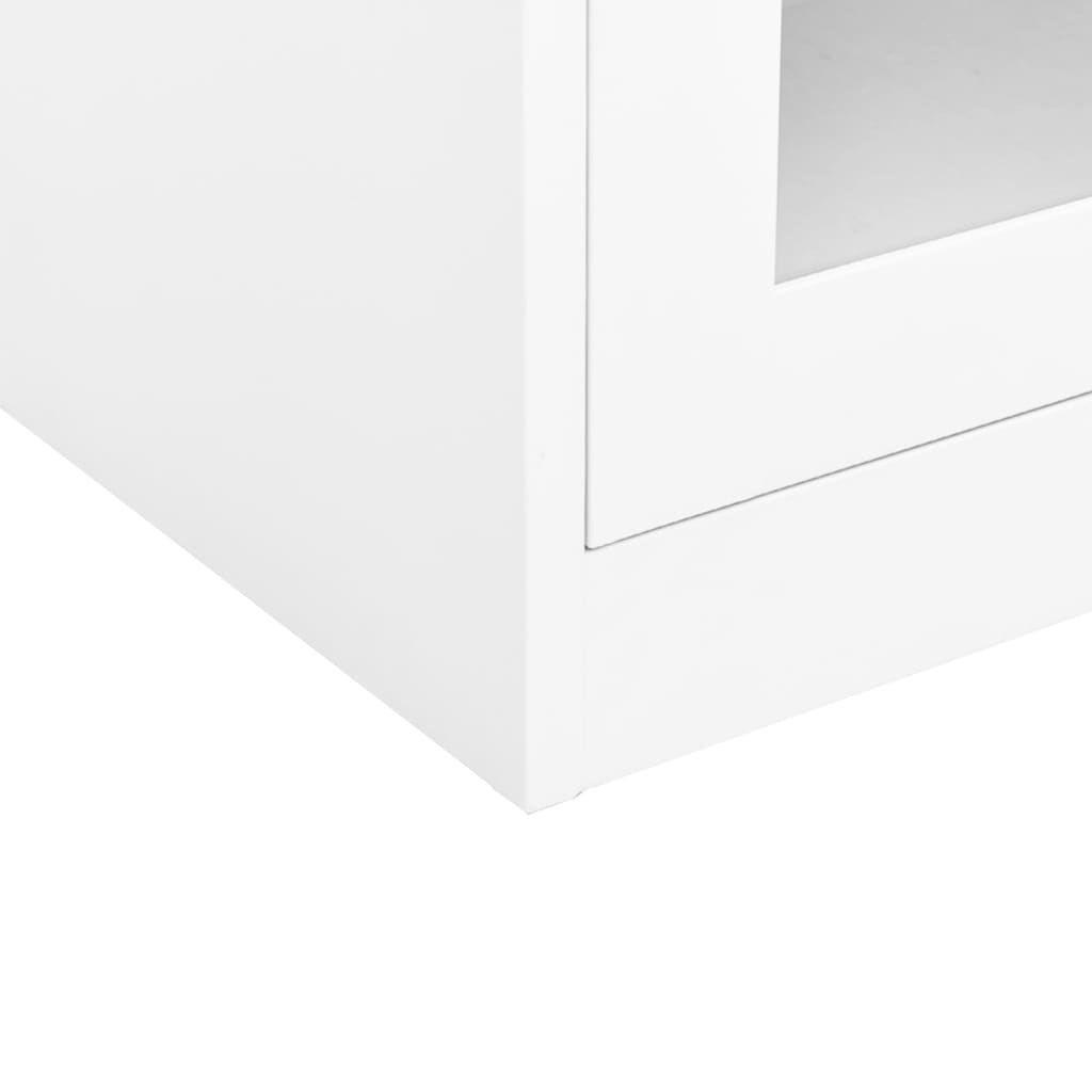 vidaXL Biuro spintelė, baltos spalvos, 90x40x90cm, plienas