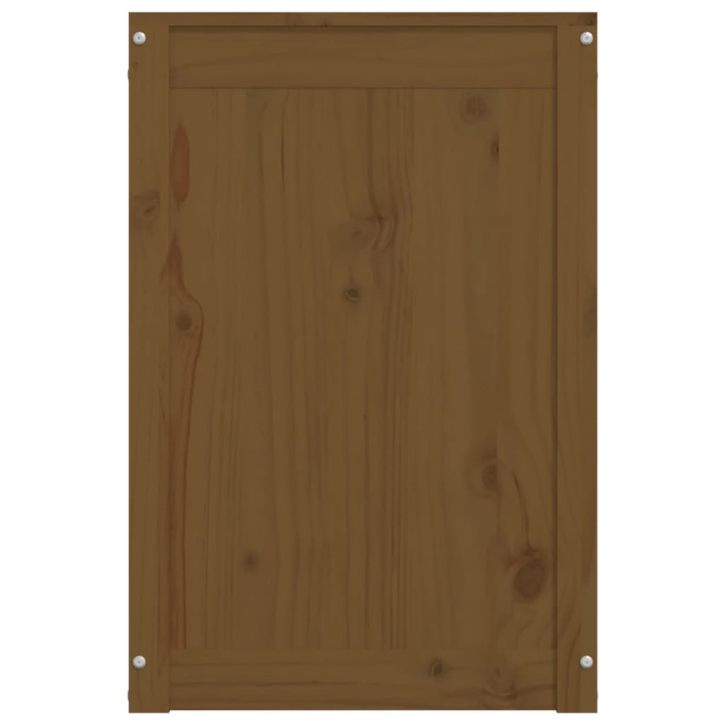 vidaXL Skalbinių dėžė, medaus ruda, 44x44x66cm, pušies masyvas