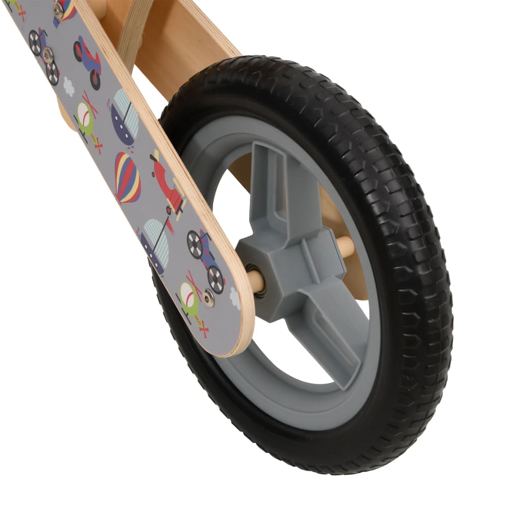vidaXL Vaikiškas balansinis dviratis, pilkos spalvos, su spaudiniais