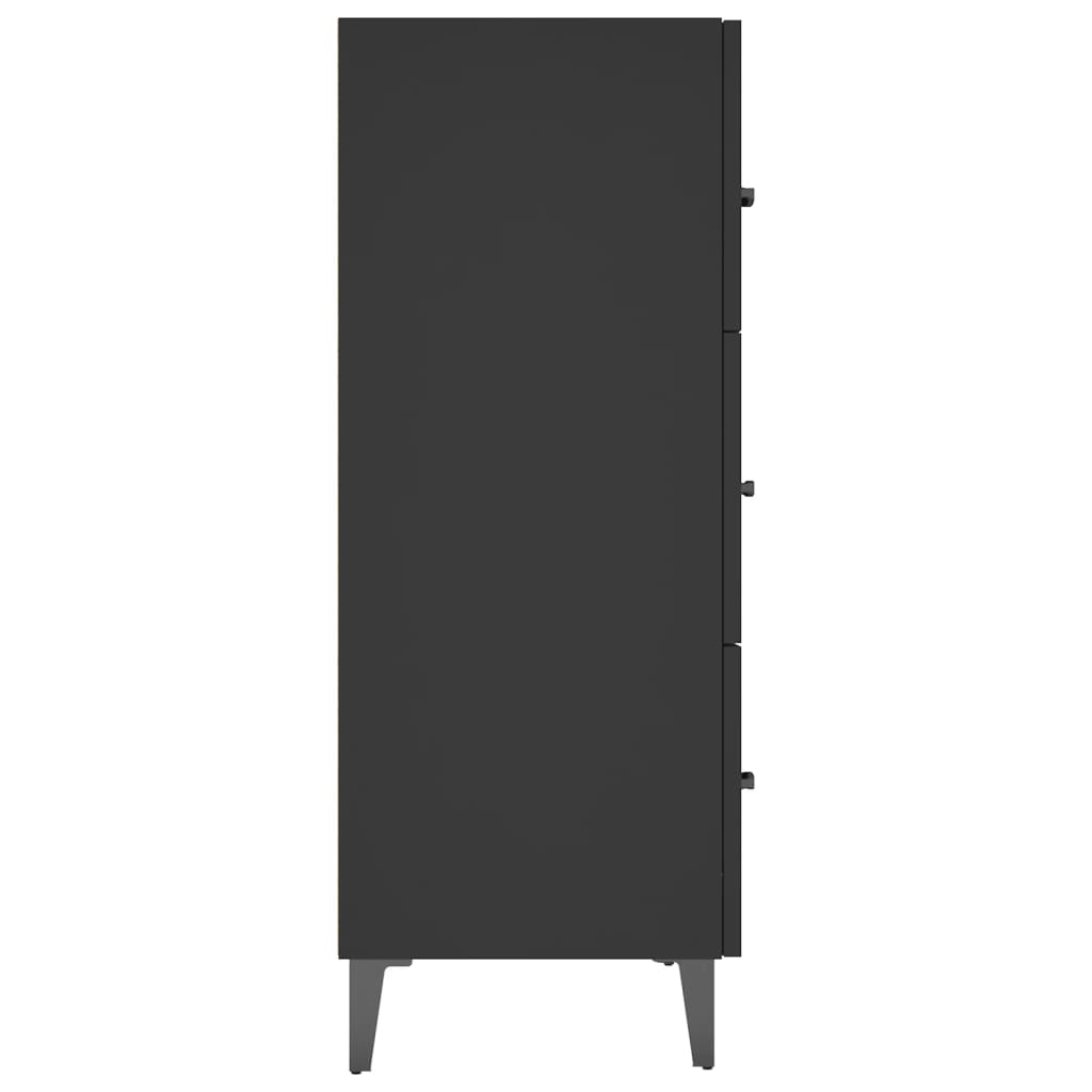vidaXL Šoninė spintelė, juodos spalvos, 69,5x34x90cm, apdirbta mediena