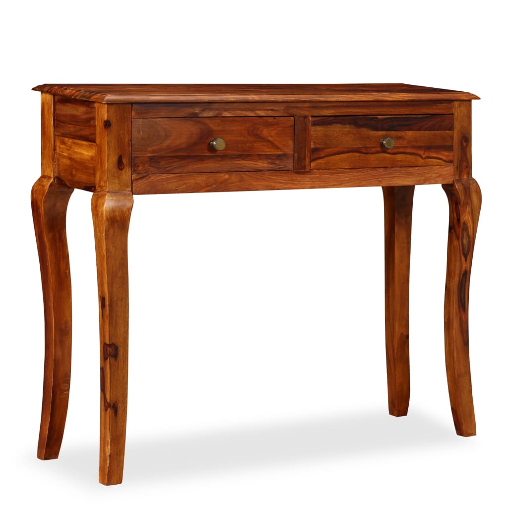 vidaXL Konsolinis staliukas, rausvos. dalbergijos mediena, 90x32x76cm