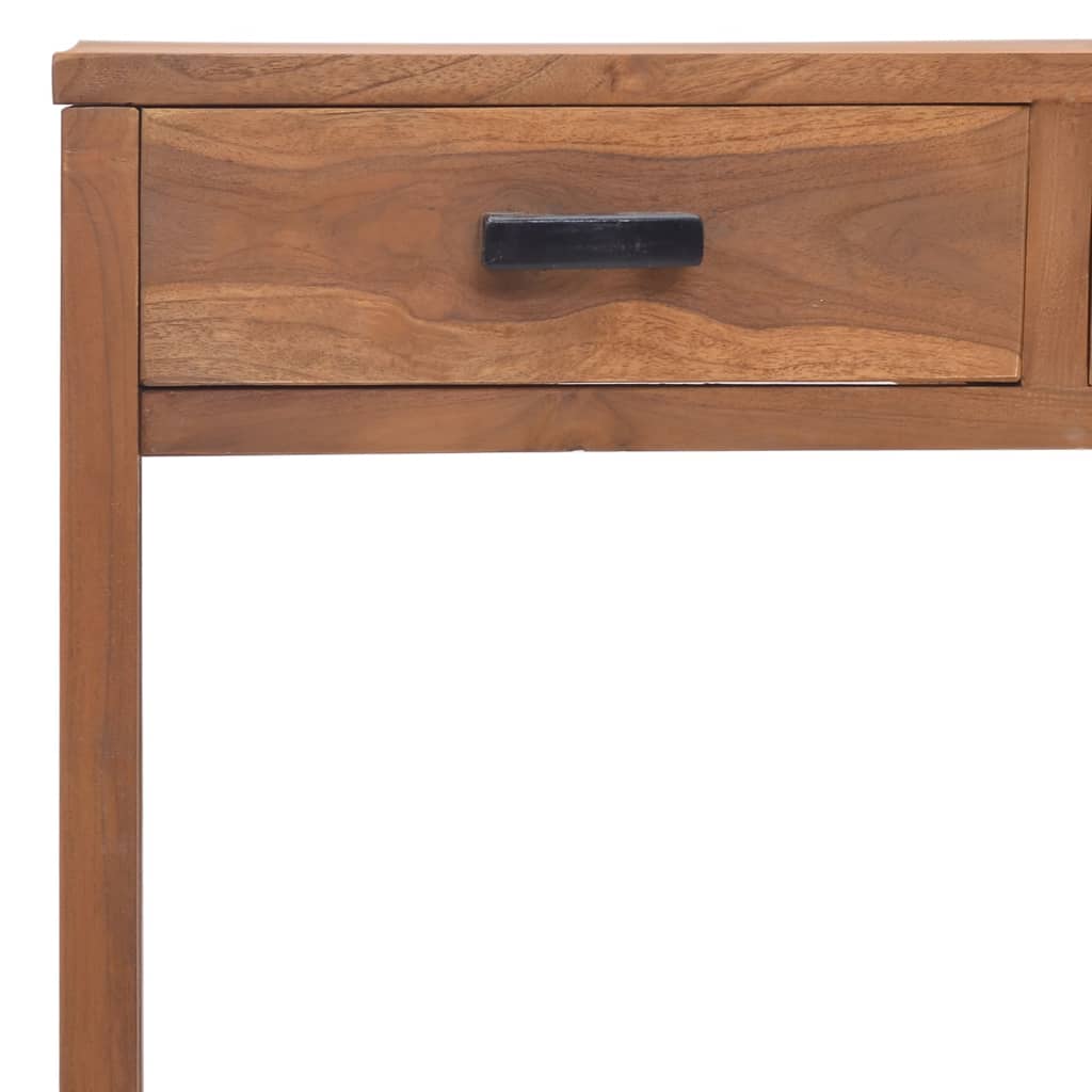 vidaXL Biuro stalas, 110x40x75cm, tikmedžio medienos masyvas
