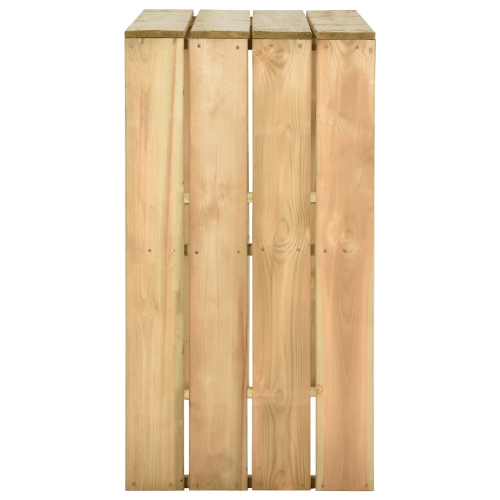 vidaXL Baro stalas, 100x60x110cm, impregnuota pušies mediena