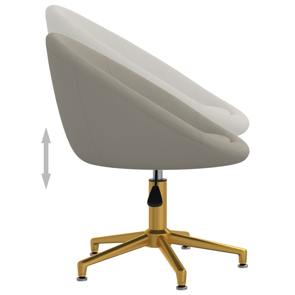 vidaXL Valgomojo kėdės, 4vnt., šviesiai pilkos, aksomas (2x330474)