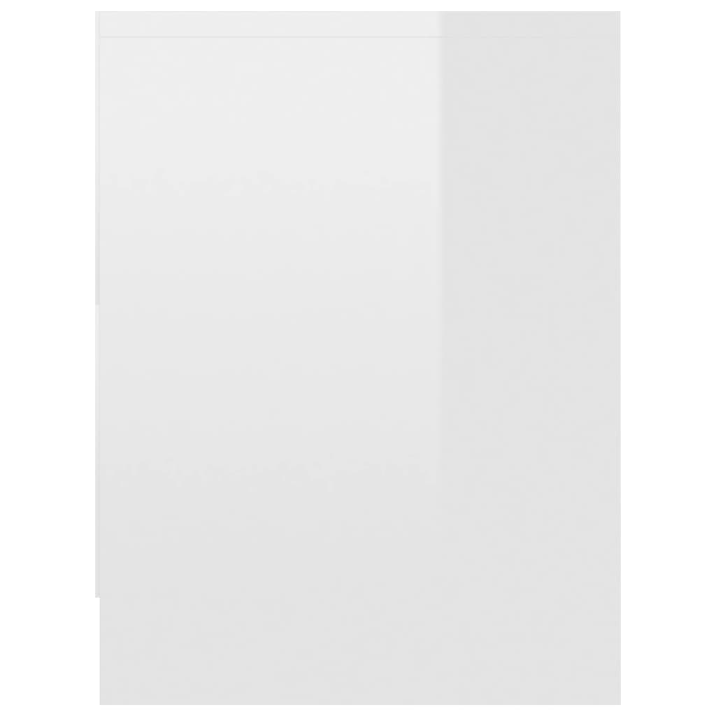 vidaXL Naktinė spintelė, baltos spalvos, 40x30x40cm, MDP, ypač blizgi