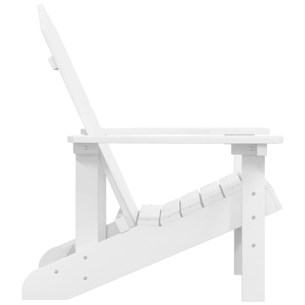 vidaXL Sodo Adirondack kėdė, baltos spalvos, HDPE