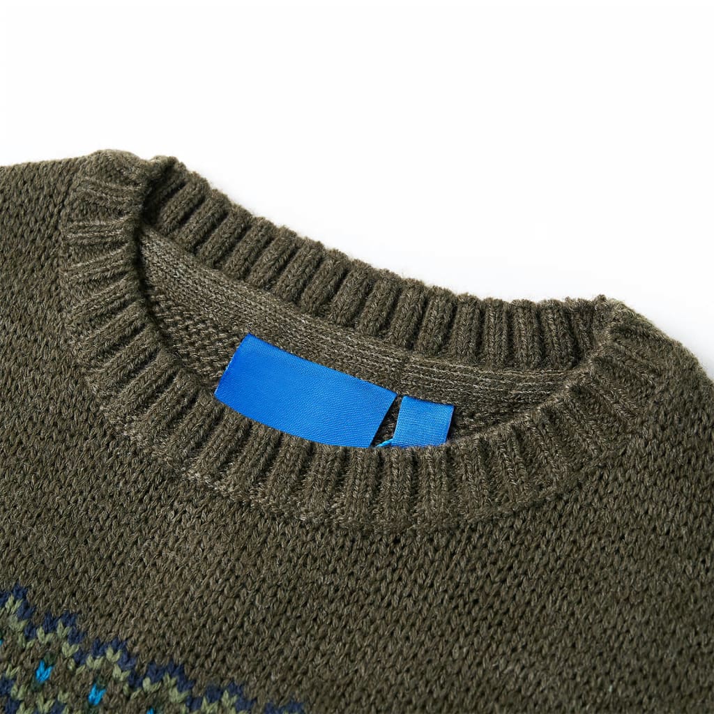 Vaikiškas megztinis, chaki spalvos, megztas, 92 dydžio