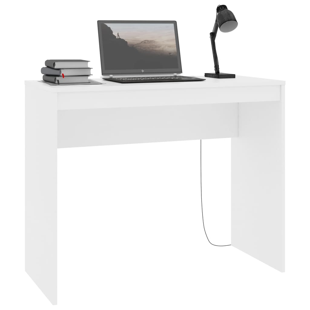 vidaXL Rašomasis stalas, baltos spalvos, 90x40x72 cm, MDP
