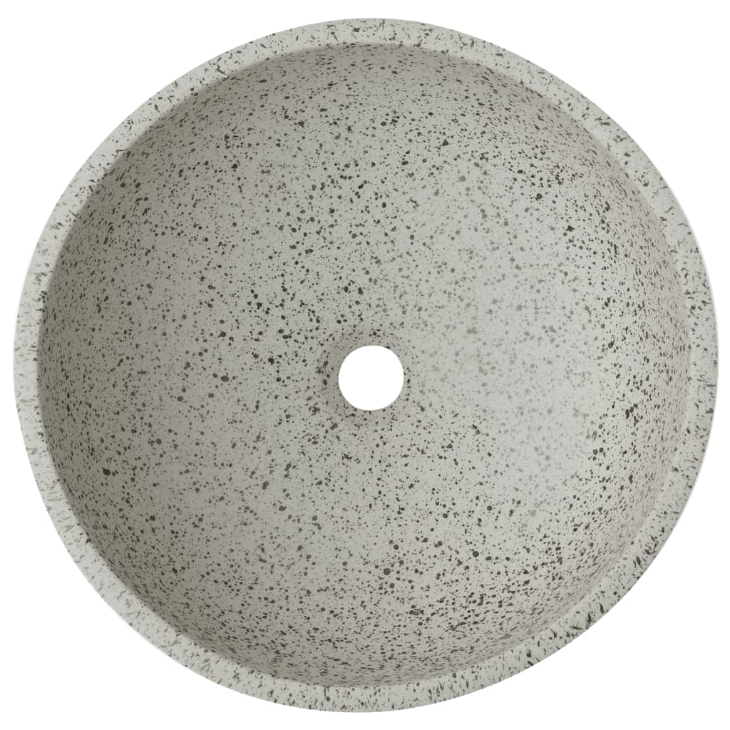 vidaXL Praustuvas ant stalviršio, pilkas, 41x14cm, keramika, apskritas