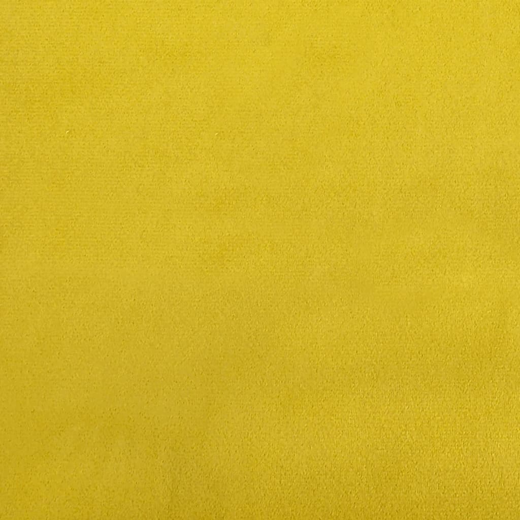 vidaXL Lova su ištraukiama dalimi, geltona, 100x200cm, aksomas