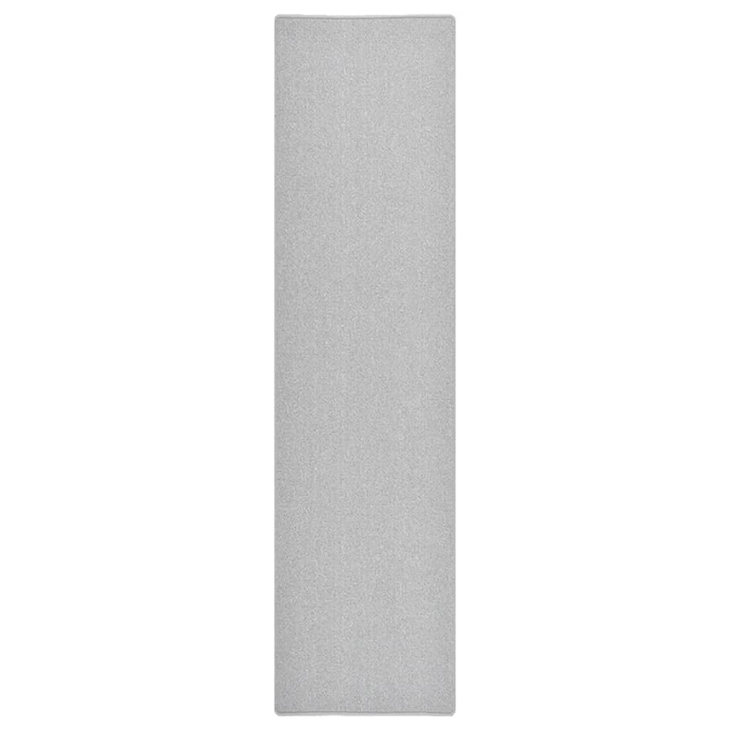 vidaXL Kilimas-takelis, šviesiai pilkos spalvos, 80x300cm