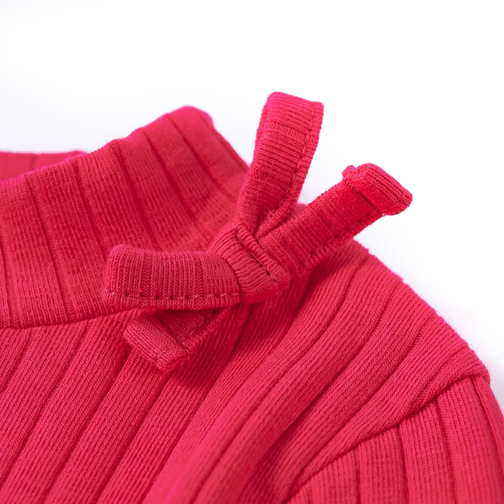 Vaikiški marškinėliai ilgomis rankovėmis, ryškiai rožiniai, 92 dydžio