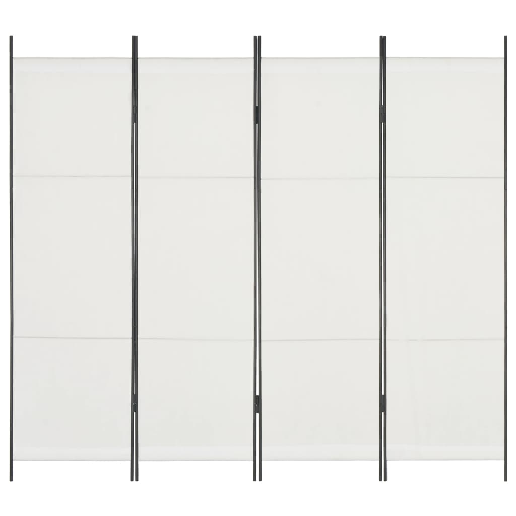 vidaXL Kambario pertvara, 4 d., baltos sp., 200x180 cm