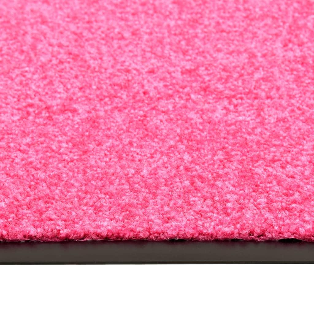 vidaXL Durų kilimėlis, rožinės spalvos, 120x180cm, plaunamas