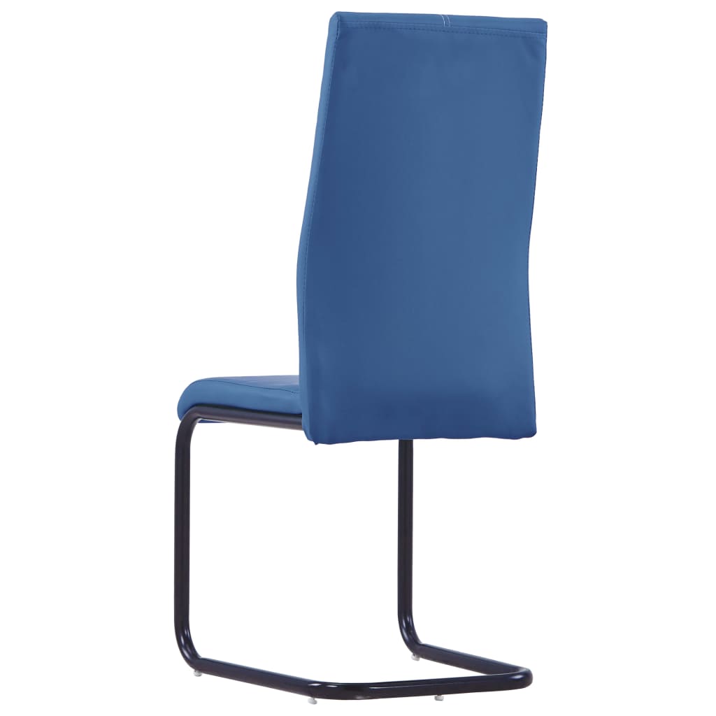 vidaXL Gembinės valgomojo kėdės, 4 vnt., mėlynos, dirbtinė oda