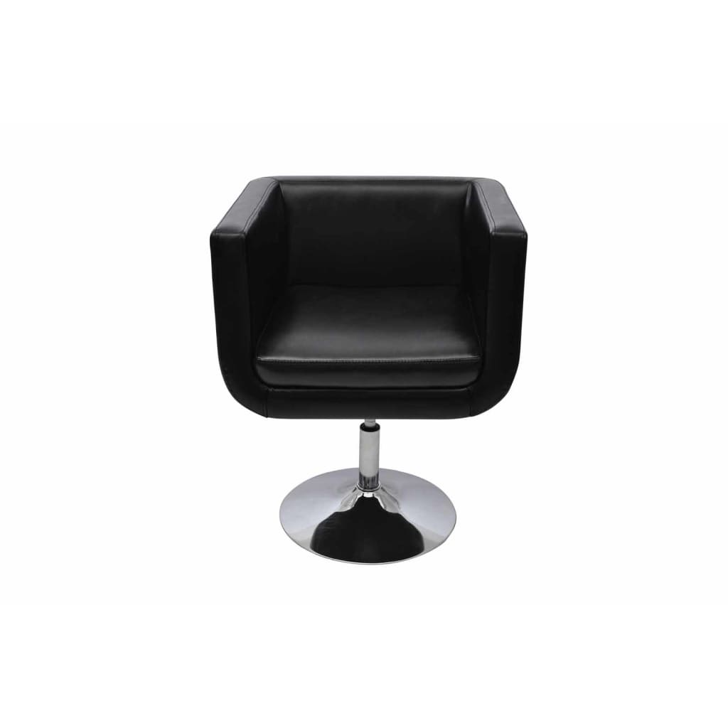 vidaXL Baro kėdės, 2 vnt., dirbtinė oda, juodos