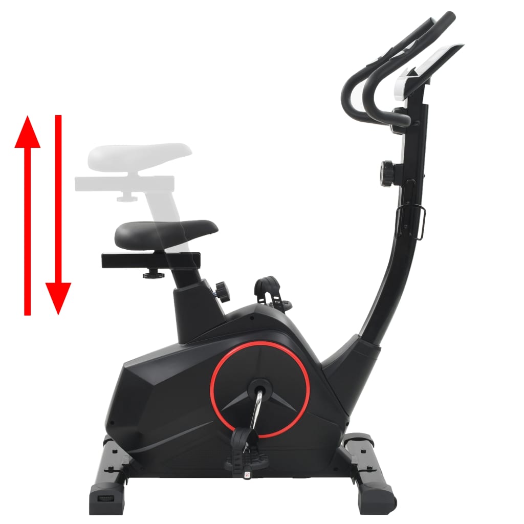 vidaXL Magnetinis treniruoklis dviratis su pulso matavimu, XL