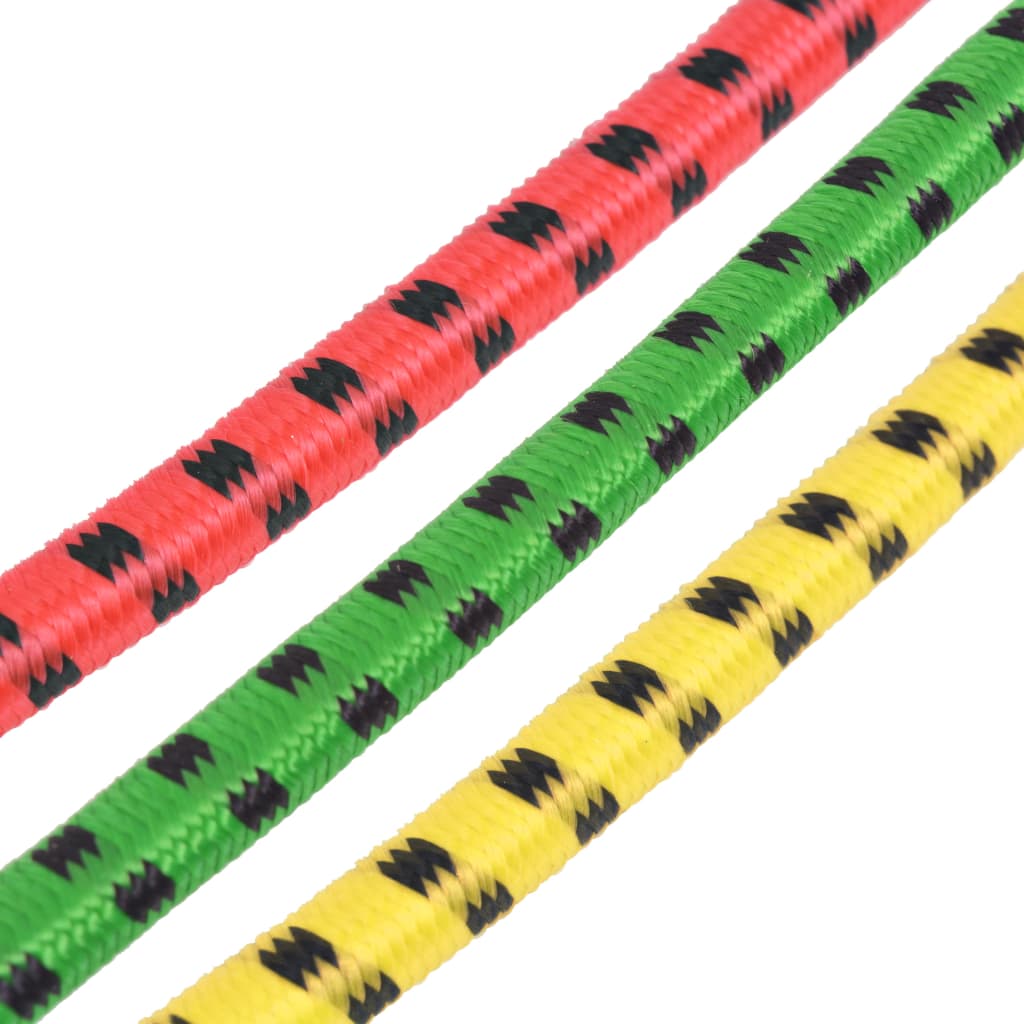 vidaXL Tamprios virvės, 30vnt., 60/80/100cm, raudona, geltona, žalia