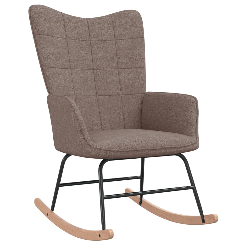 vidaXL Supama kėdė su pakoja, taupe spalvos, audinys
