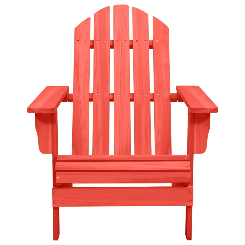 vidaXL Sodo Adirondack kėdė, raudonos spalvos, eglės medienos masyvas