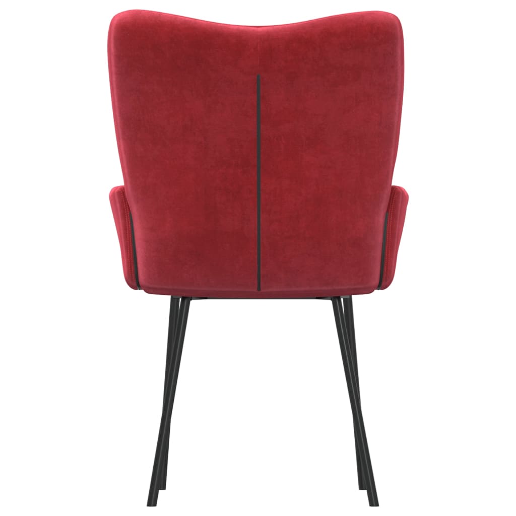 vidaXL Valgomojo kėdės, 2vnt., raudonojo vyno spalvos, aksomas