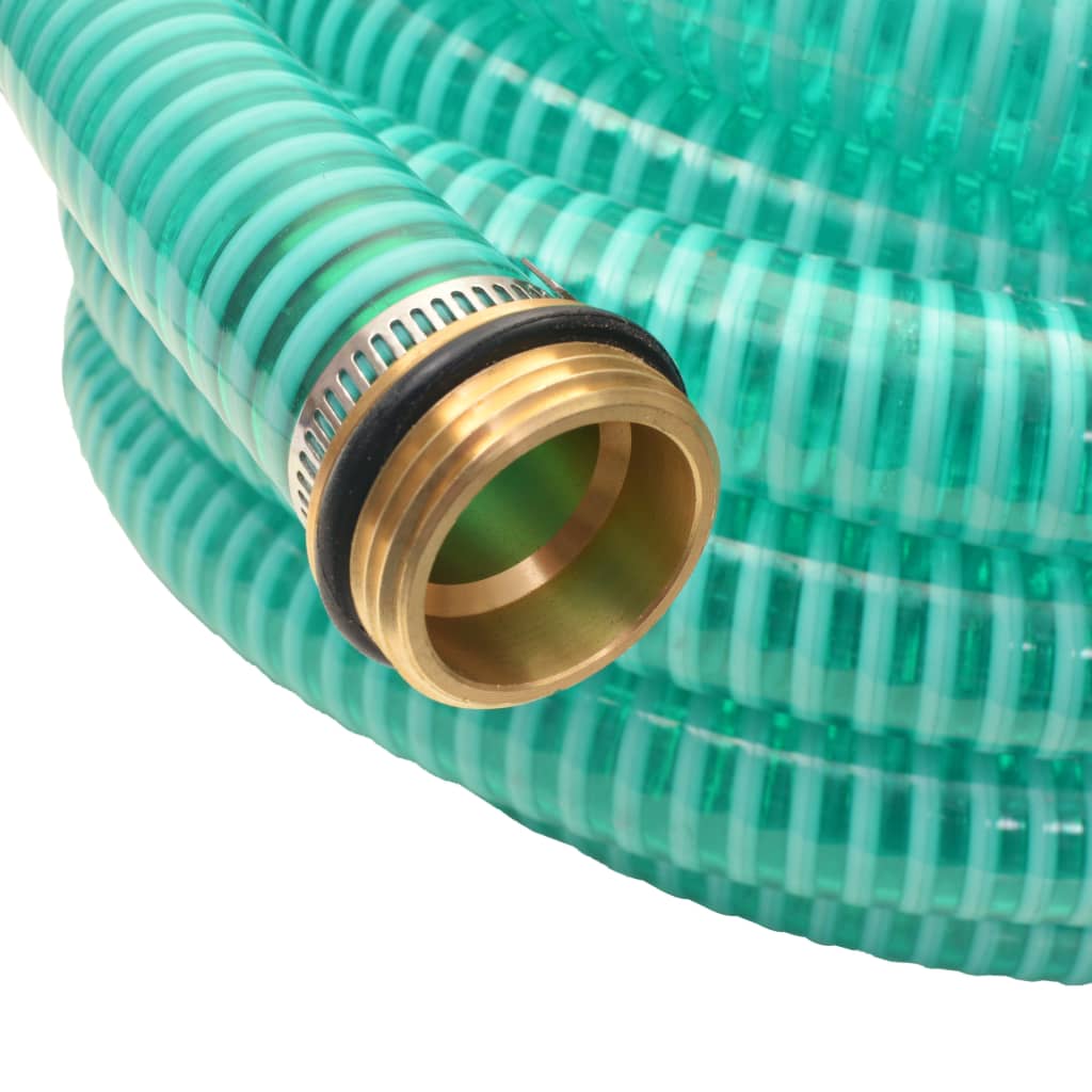 vidaXL Siurbimo žarna su žalvarinėmis jungtimis, 7 m 25 mm, žalia
