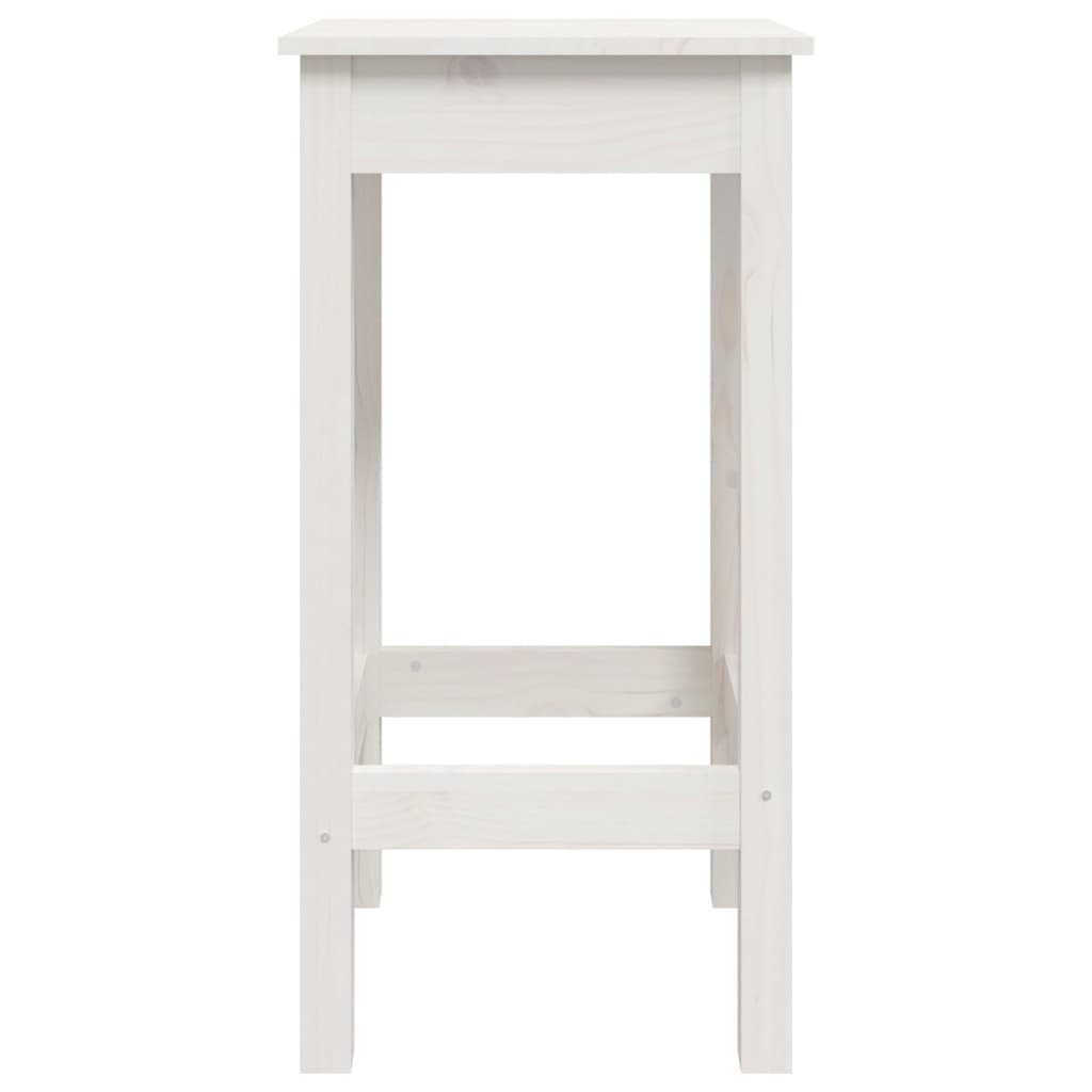 vidaXL Baro kėdės, 2vnt., baltos, 40x40x78cm, pušies medienos masyvas