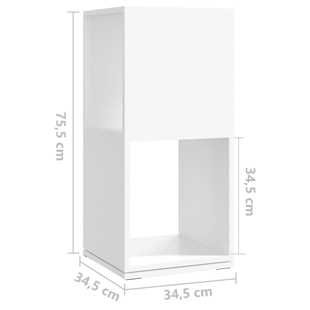 vidaXL Pasukama spintelė, baltos spalvos, 34,5x34,5x75,5cm, MDP