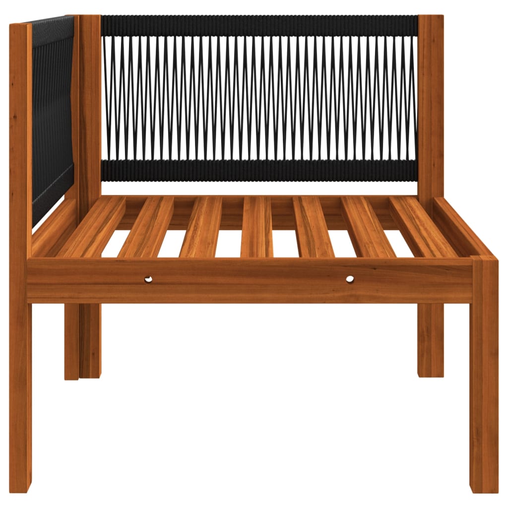 vidaXL Kampinė sodo sofa su pagalvėlėmis, akacijos medienos masyvas