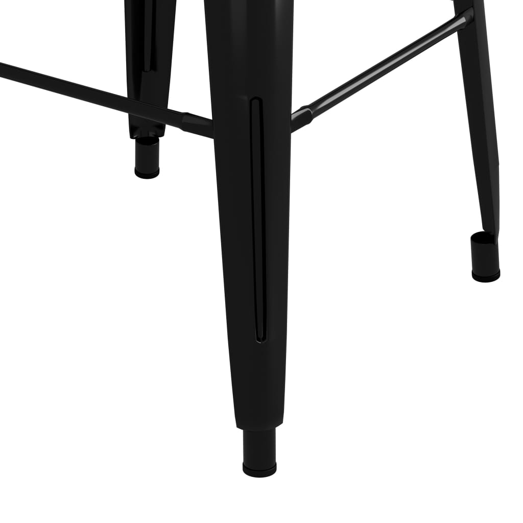 vidaXL Baro baldų komplektas, 5 dalių, juodos spalvos