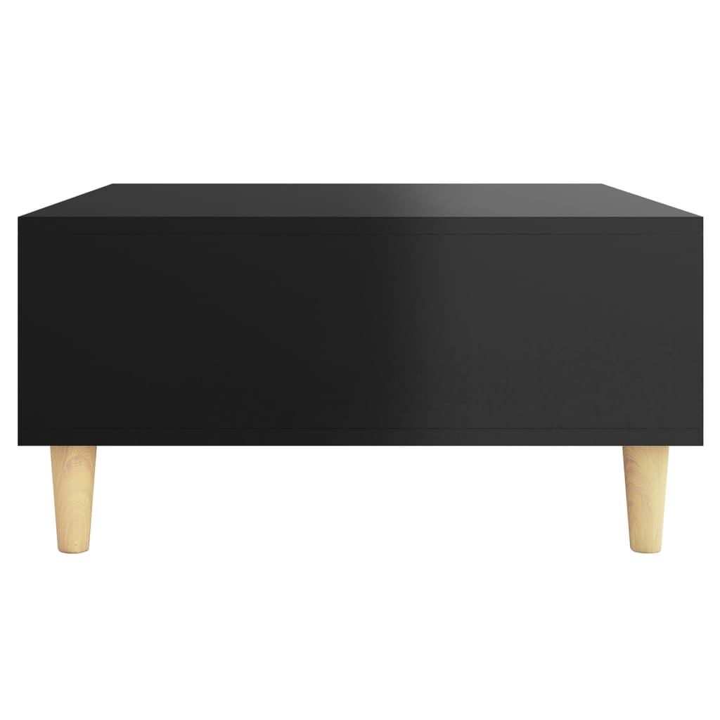 vidaXL Kavos staliukas, juodos spalvos, 60x60x30cm, MDP, blizgus