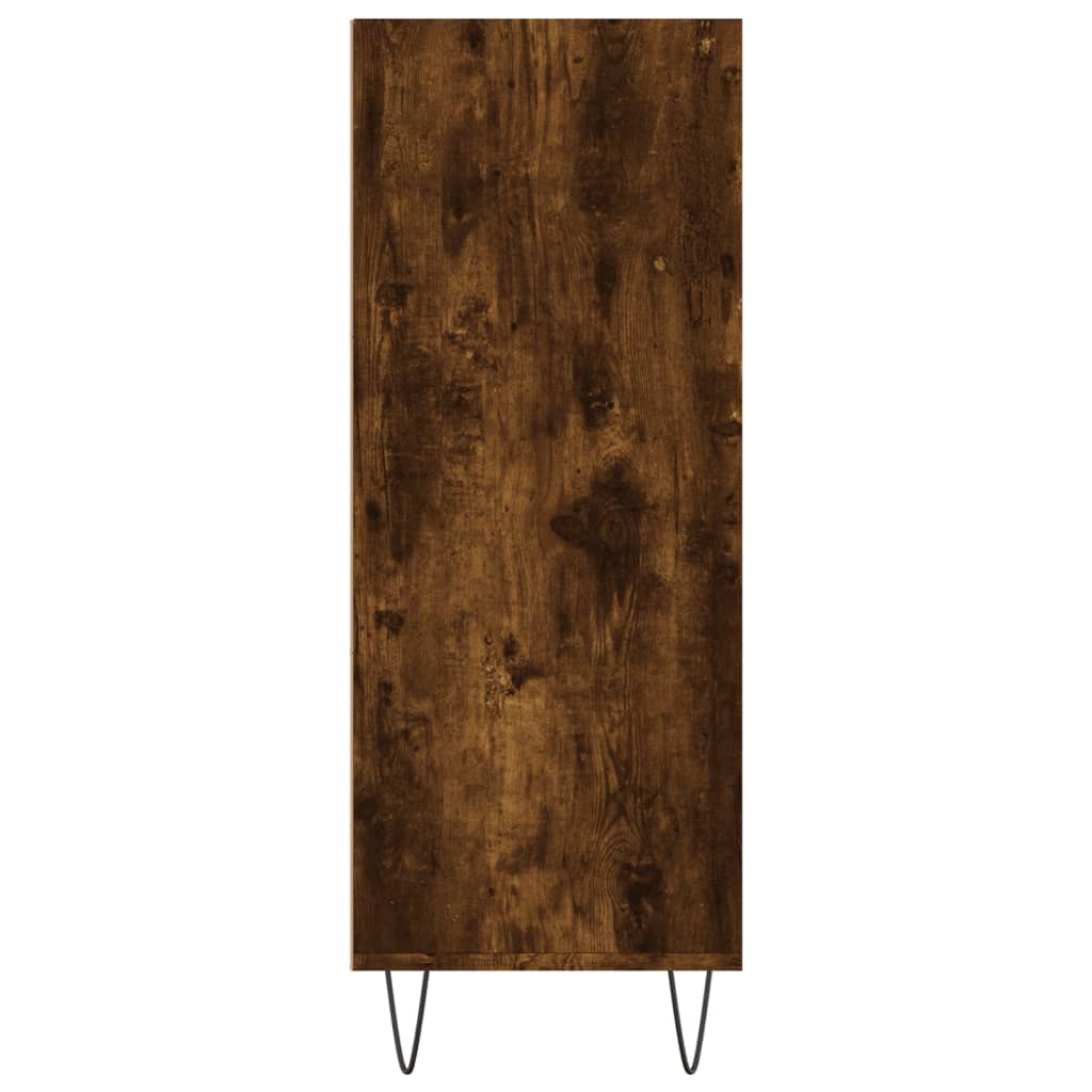 vidaXL Knygų spinta, dūminio ąžuolo, 69,5x32,5x90cm, apdirbta mediena