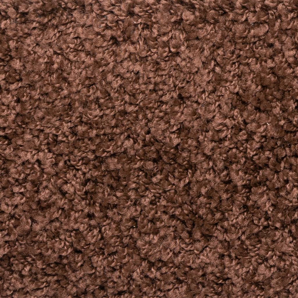 vidaXL Laiptų kilimėliai, 5vnt., rudos spalvos, 56x17x3cm